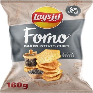 Lays Forno, 160Gm, Black Pepper, 20 Pieces Per Carton